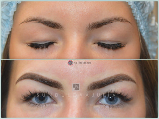 Permanent makeup Eyebrows. Волоски с растушевкой|Long-Time-Liner