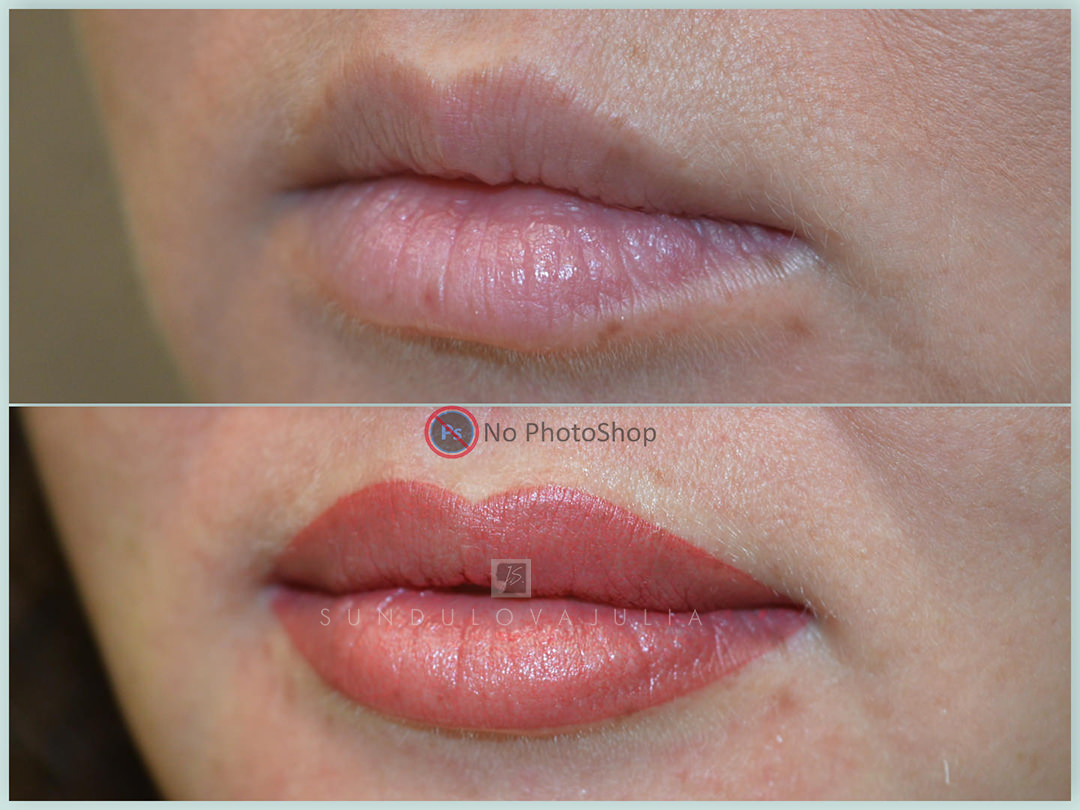 Перманентный макияж губ от Юлии Сундуловой. Теневая растушевка|Long-Time-Liner