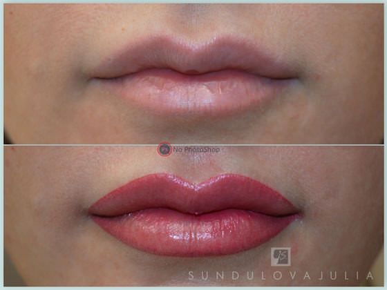 Permanent makeup губ от Юлии Сундуловой. Прозрачное заполнение|Long-Time-Liner